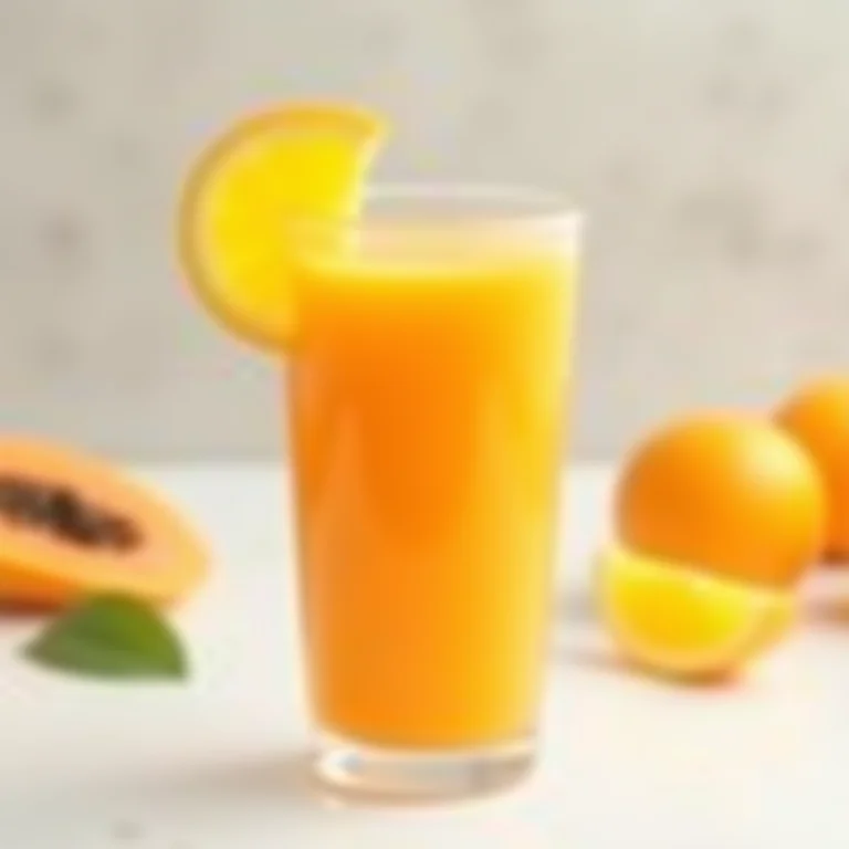 Suco de mamão com laranja
