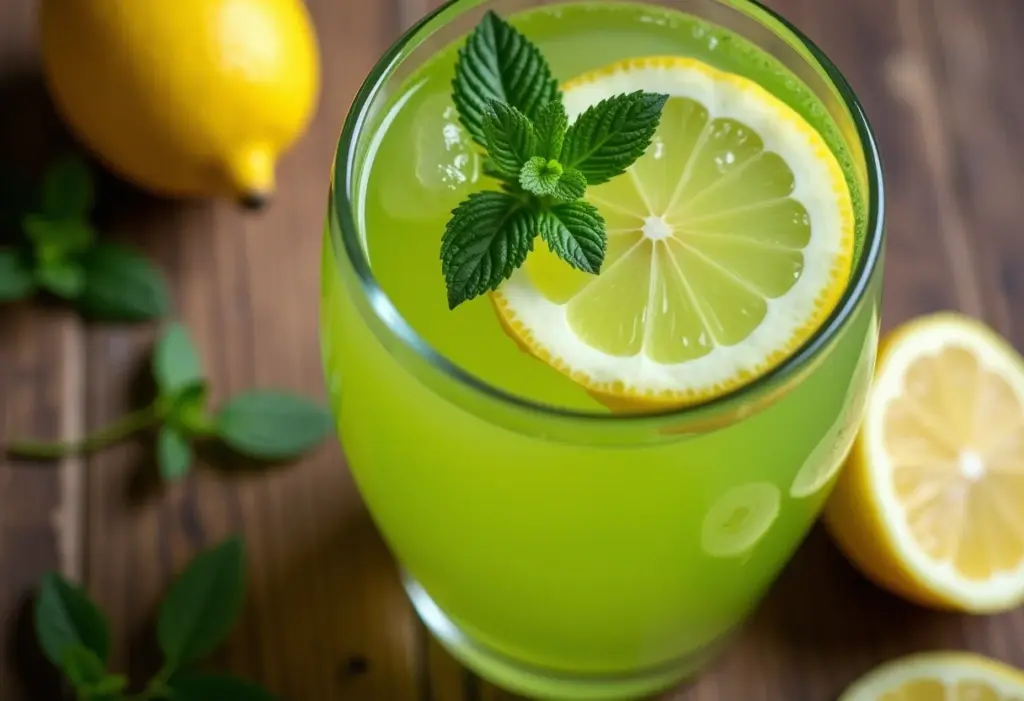 Suco de maxixe com limão detox