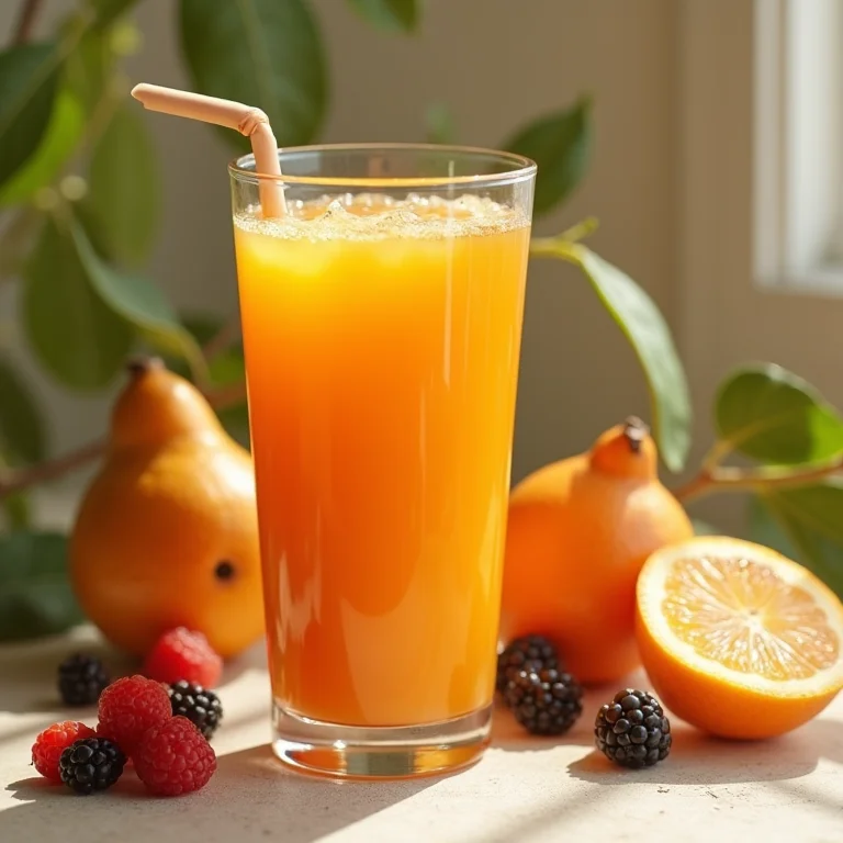 Suco de tamarindo com frutas antioxidantes