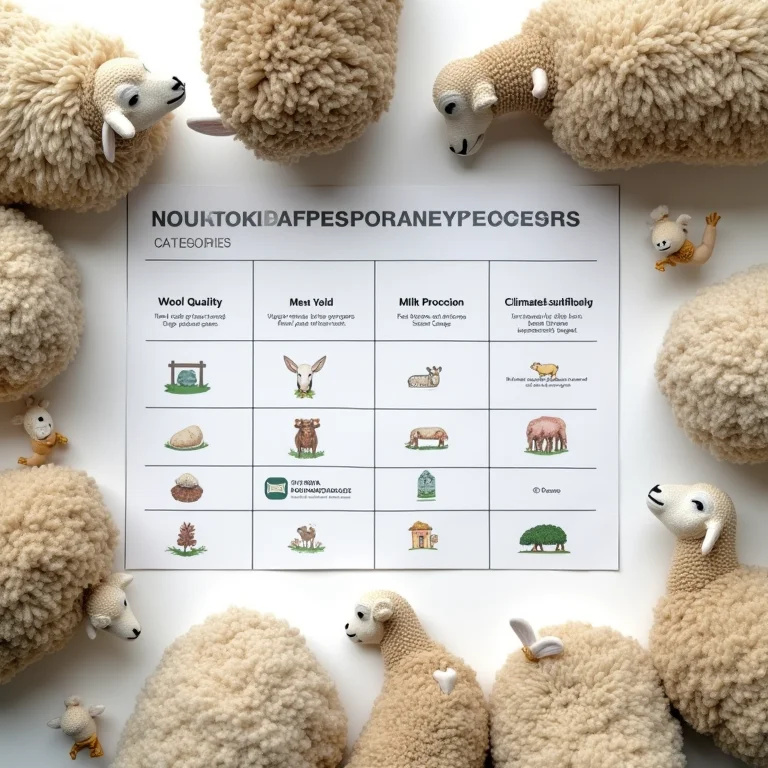 Tabela comparativa de raças de ovelhas.