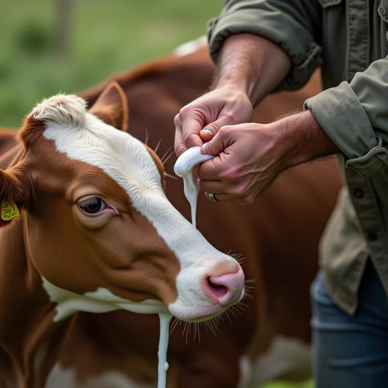 Técnica correta da ordenha manual.