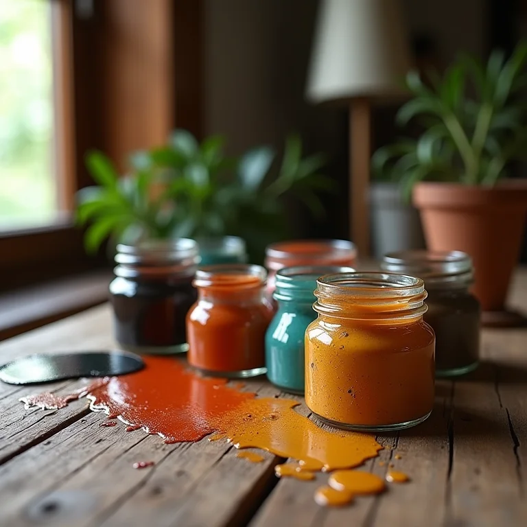 Tintas especiais e ceras tonalizadas para pátina