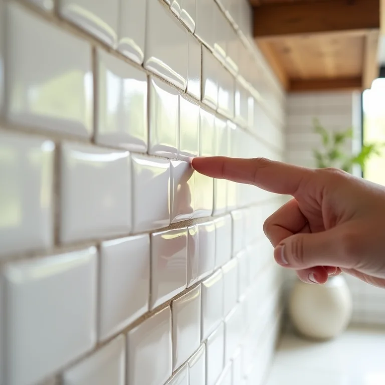 Transformação da cozinha com pintura de azulejos