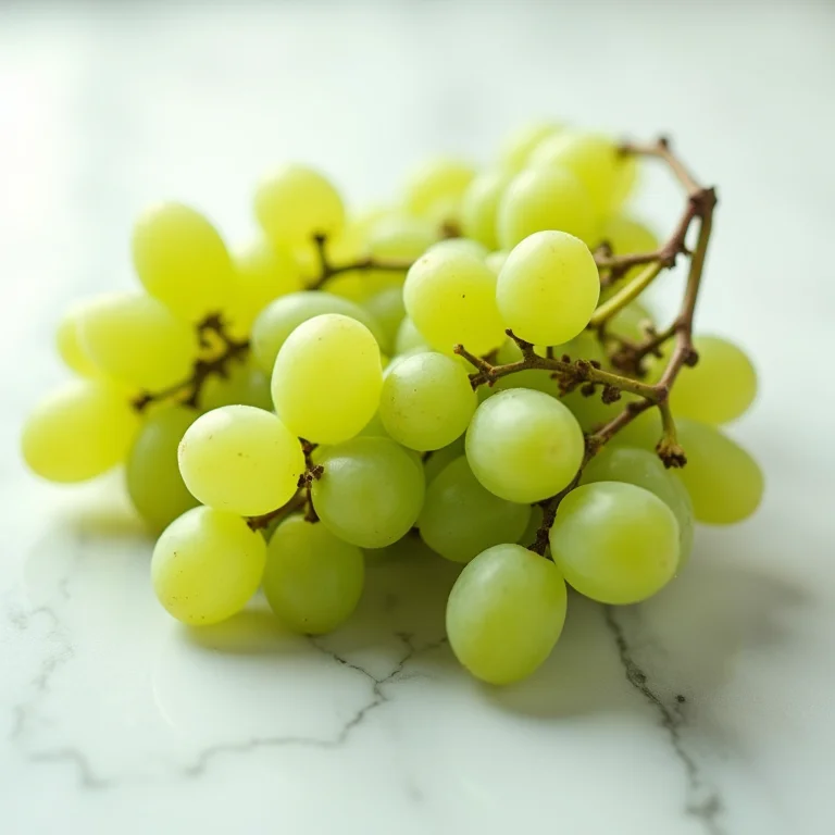 Uvas verdes frescas em close-up.