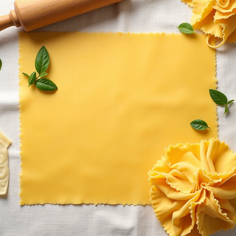 Variedade de massas para lasanha