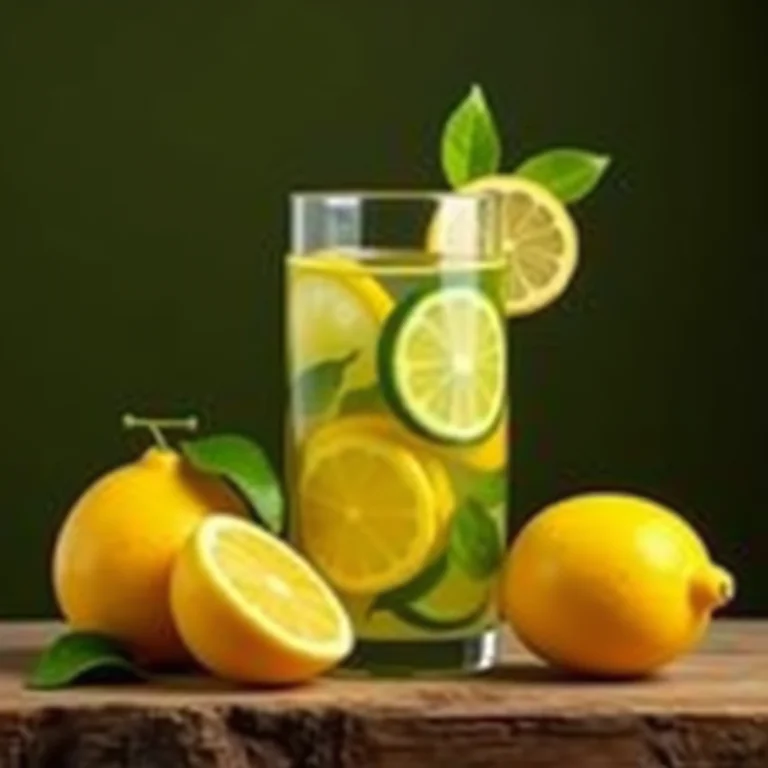 Variedades de limão (siciliano e taiti) ao lado de suco de pepino com limão.