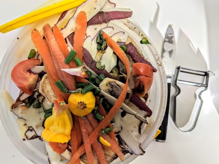 Restos de frutas e verduras
